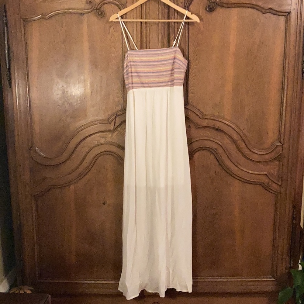 Flying Tomato Embroidered Cream Maxi Dress - Picture 2 of 12